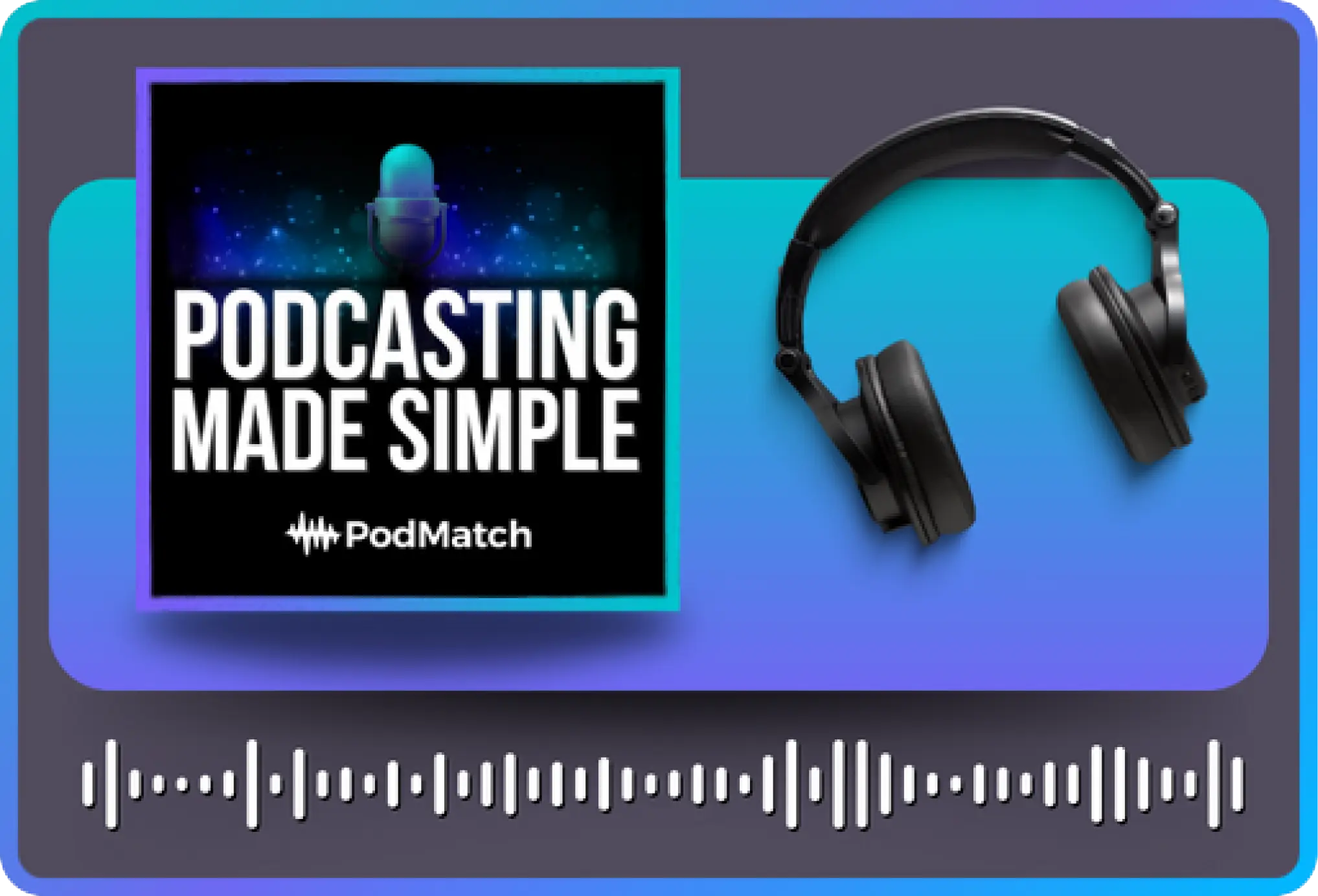 podcasting made simple coverart and waveform