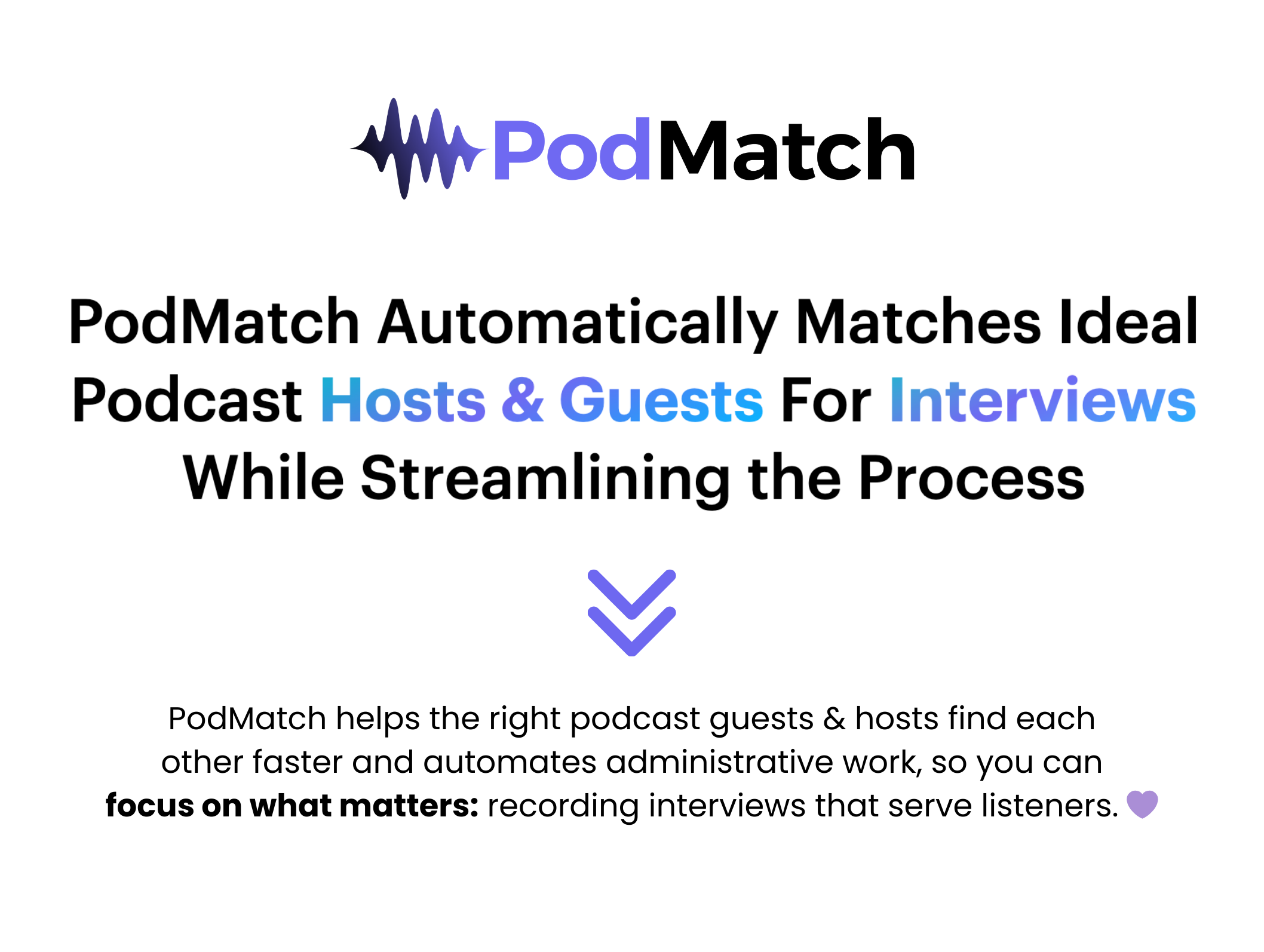 PodMatch Features Slide 1